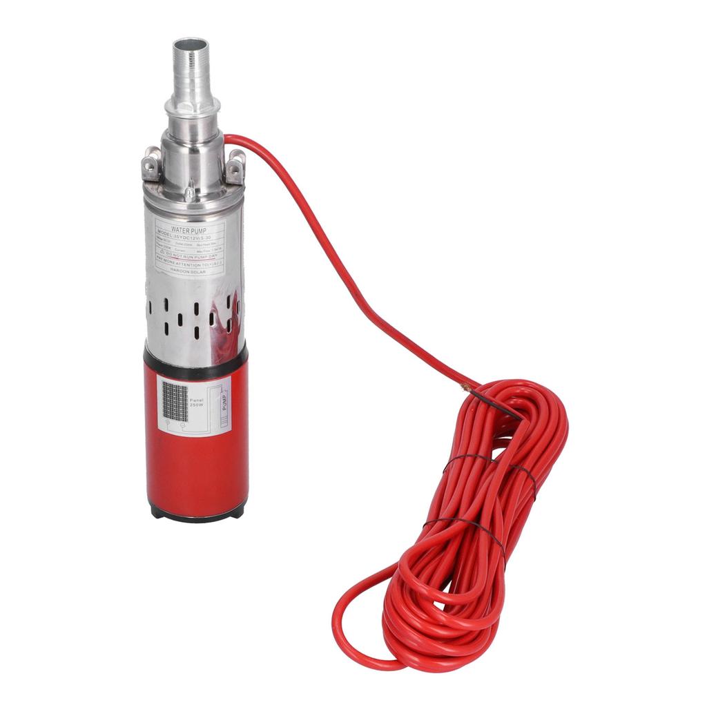 Pompă solară de apă DC 12V roșu ridicat?Șurub de ridicare submersibil pentru barcă de pescuit iaz de pește pentru agricultură