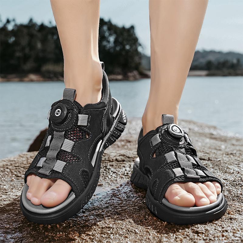 Модные летние сандалии из натуральной кожи для мужчин — фото 3