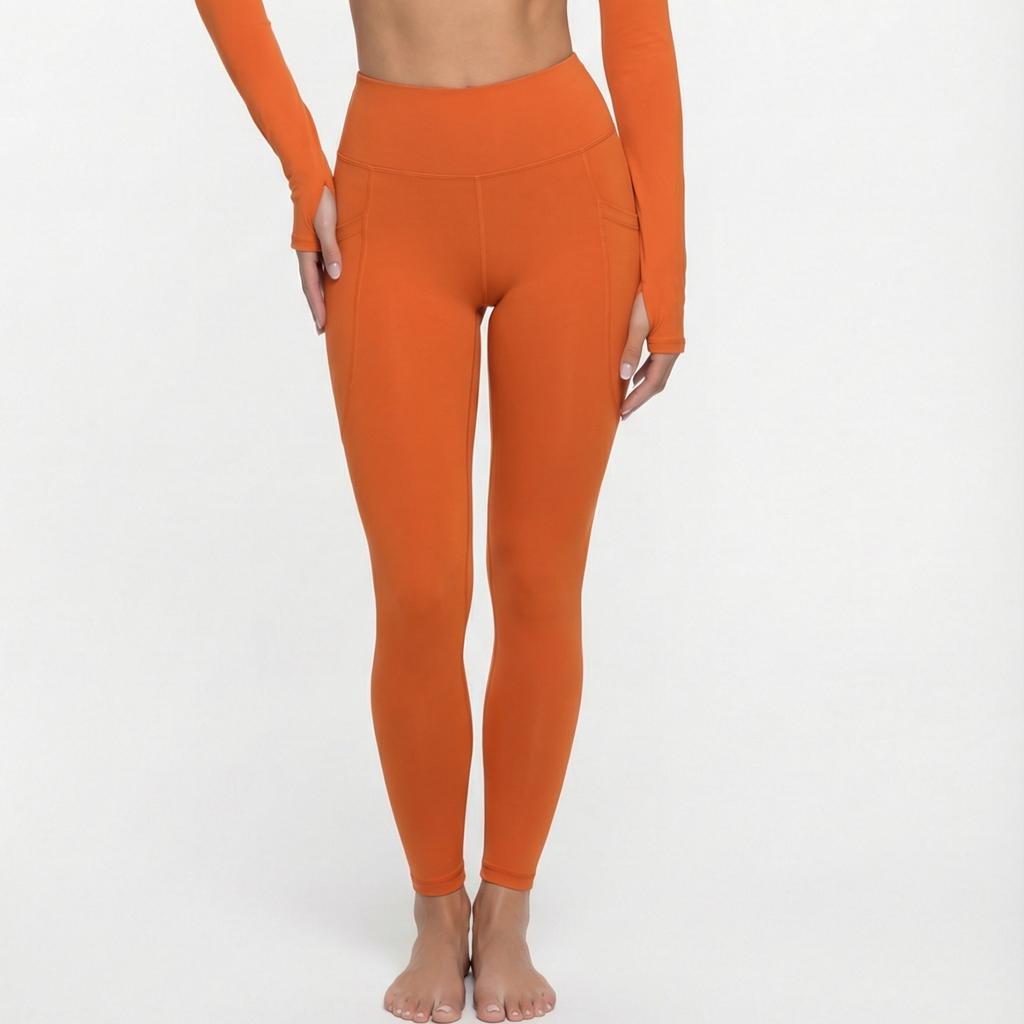 JYL Slim Padded Fake Two Piece Top Naked Running Yoga Set