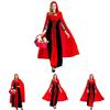 Stunning Red And Black Vampire Cosplay Costume For Halloween Parties With Cape For Women