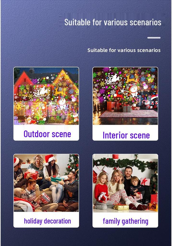 High Brightness Outdoor/Indoor Festive Projector Light: Christmas & Halloween Patterns