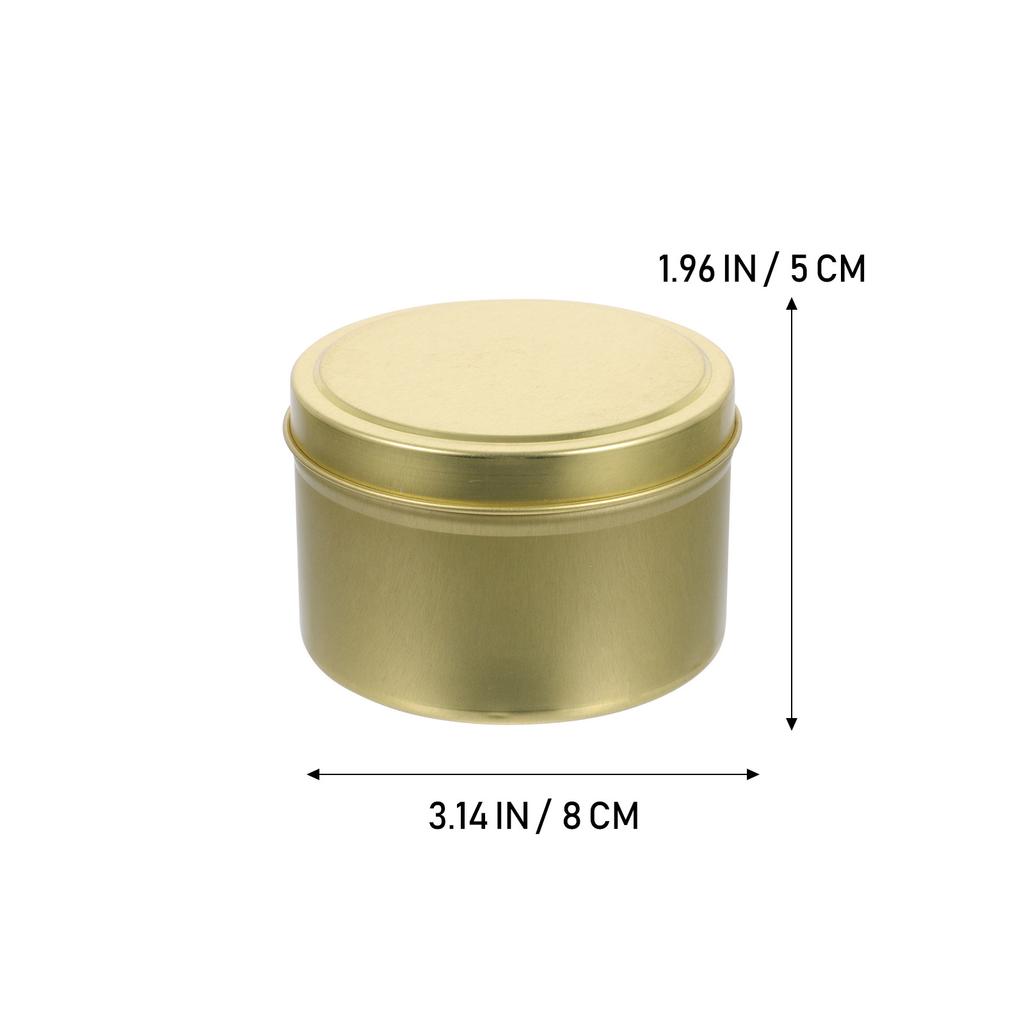 9pcs 8oz DIY Containers Round Tin Jars for Craft Storage Art Supplies and Making