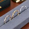 1Pc Niche Cut Corrugated Special-shaped Ring Titanium Steel Tail Ring