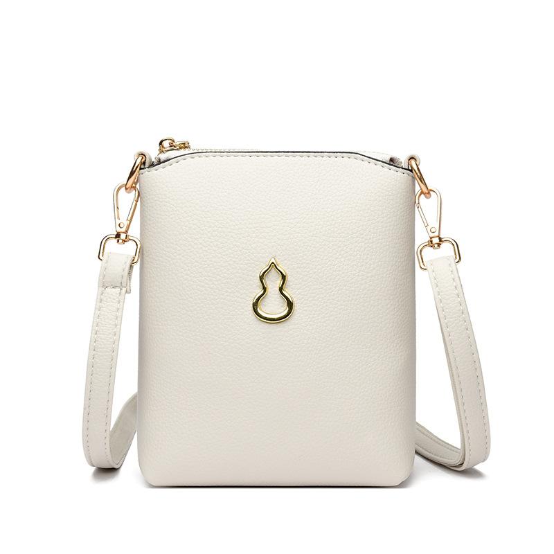 

Lightweight Mobile Phone Bag, Double-shoulder Strap Crossbody Bag, Simple Single-shoulder Bag, Solid-colored Small Bag бежевый