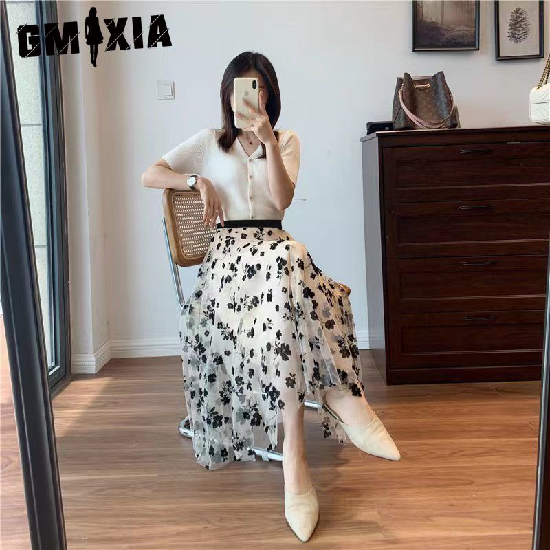 GMXIA Women's Fashion Casual Summer Spring Skirt