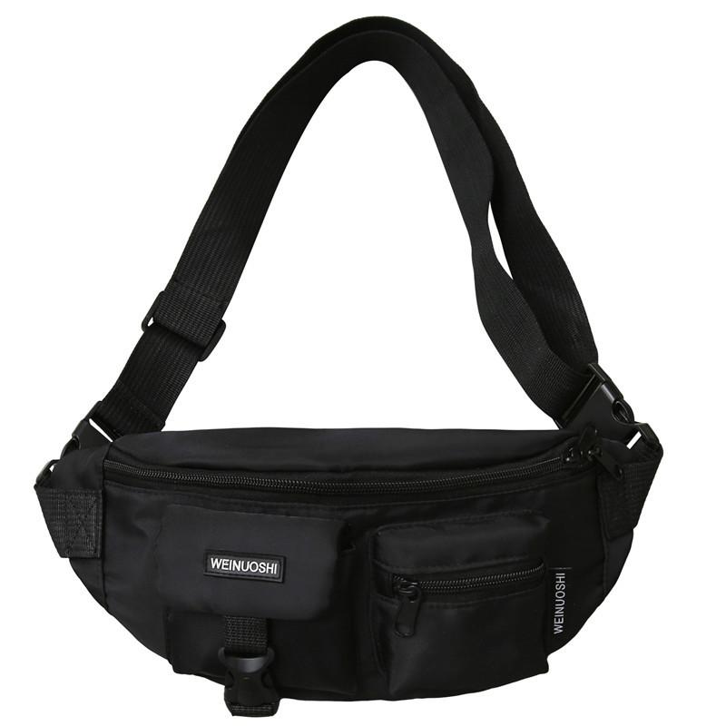 

2025 Red Pink Black Punk Hip Hop Crossbody Bag Men Women Tactical Techwear Waist Bag Multifunction Waterproof Fanny Pack чёрный