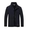 Winter Men's Polar Fleece Plus Velvet Thick Sweater Stand-up Collar Cardigan Cold-proof Warm Fleece Casual Simple Large Size