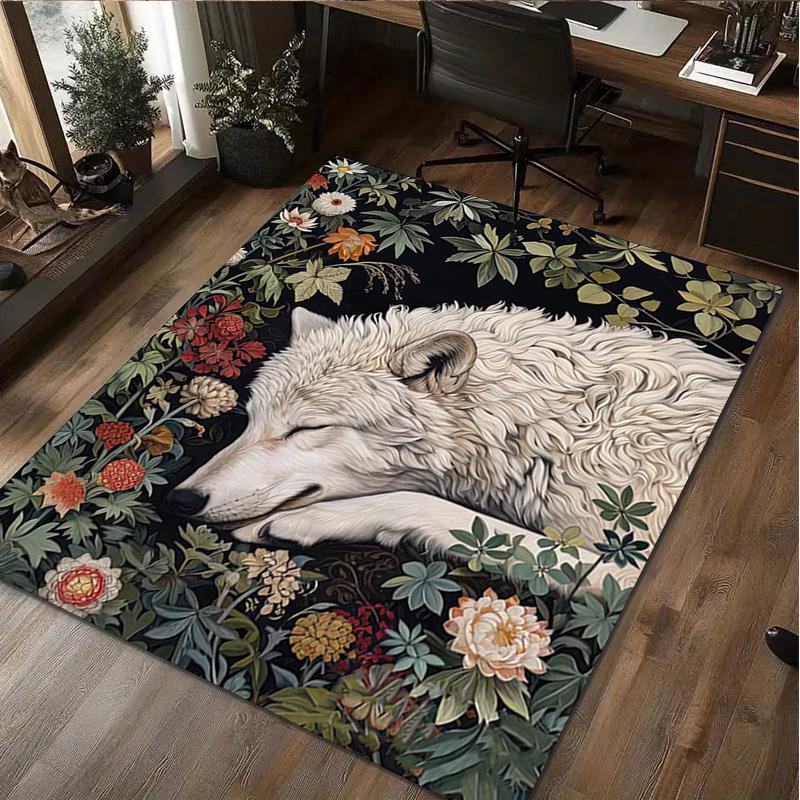 1Pc Animal Flowers Rug - home decoration Carpet For Living Room Bedroom Flooring Computer Chair Area Rug