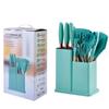 Set di utensili da cucina in silicone set da 19 pezzi padella antiaderente set per la casa coltello combinazione silicone utensili da cucina resistenti alle alte temperature