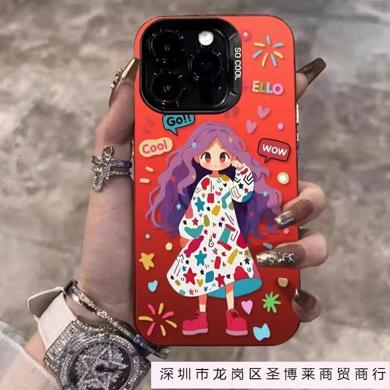 Personality girl applies to Apple 17Promax mobile phone case iPhone16 vitality case Japan and Korea 15/1413/