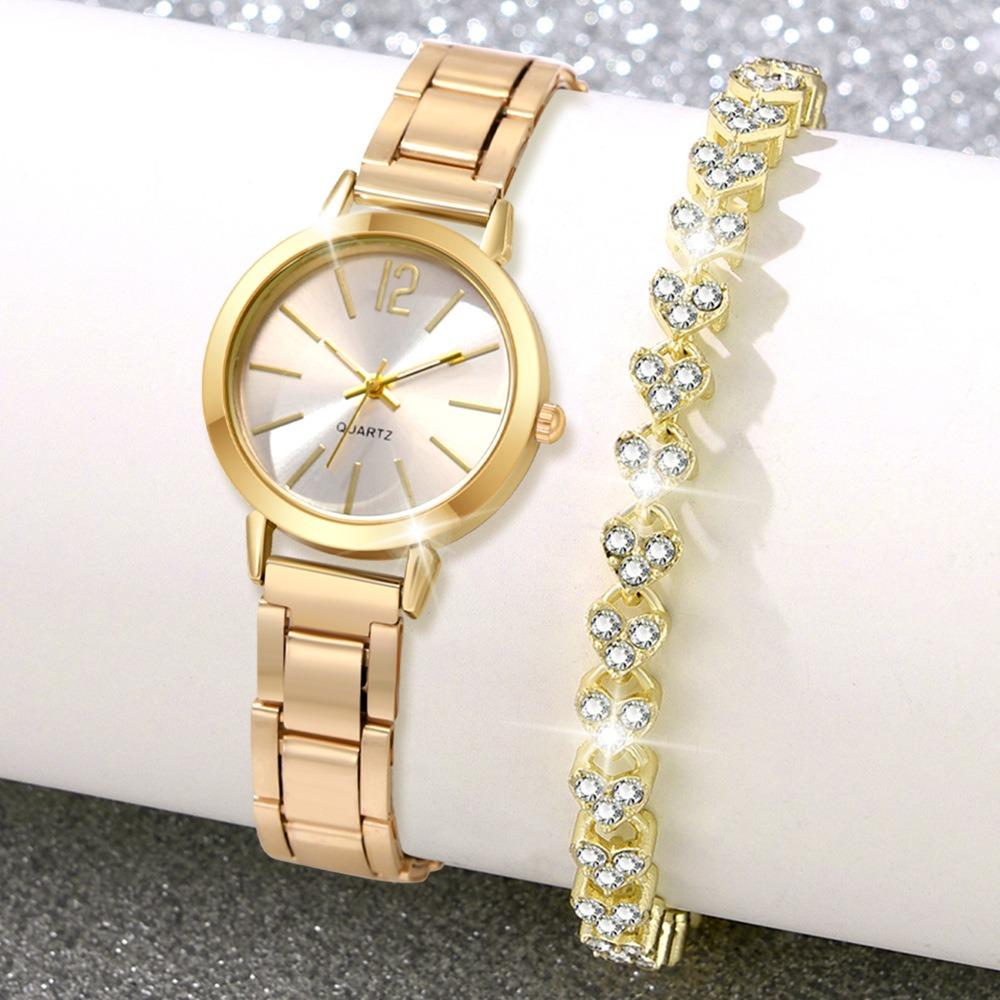 Ladies Watch Temperament Steel Belt Ladies Watch Watch, Simple Trend Ladies Quartz Watch Bracelet Set