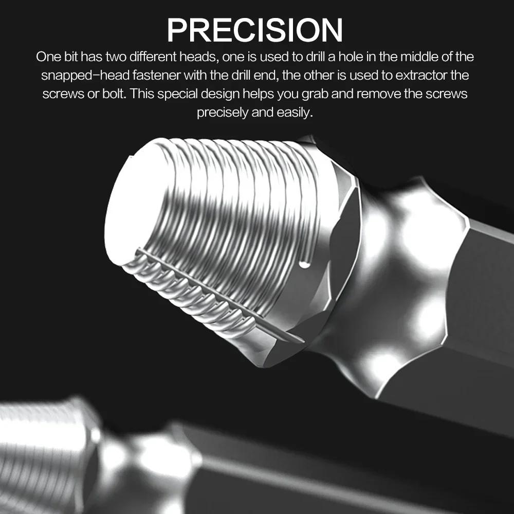 HSS 4341 Stripped Screw Extractor Drill Kit Broken Damaged Bolt Remover Tool for Easy Removal 1PC 4PCS 6PCS Drill Bits Set