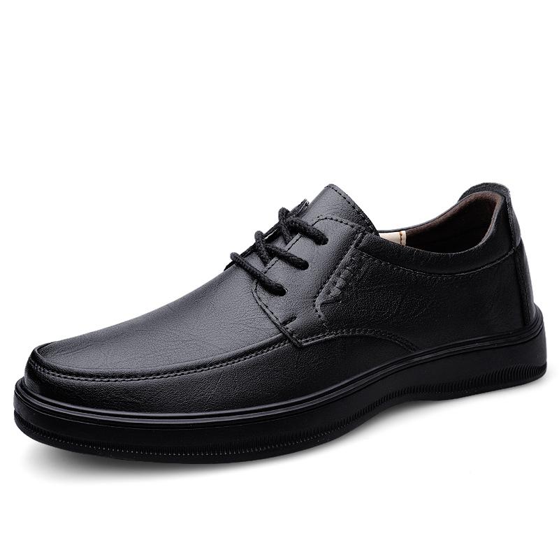 Genuine Leather Men's Oxford Shoes New Fashion Male Business Shoes Casual Lace-up Formal Footwear Handmade Wedding Dress Shoes