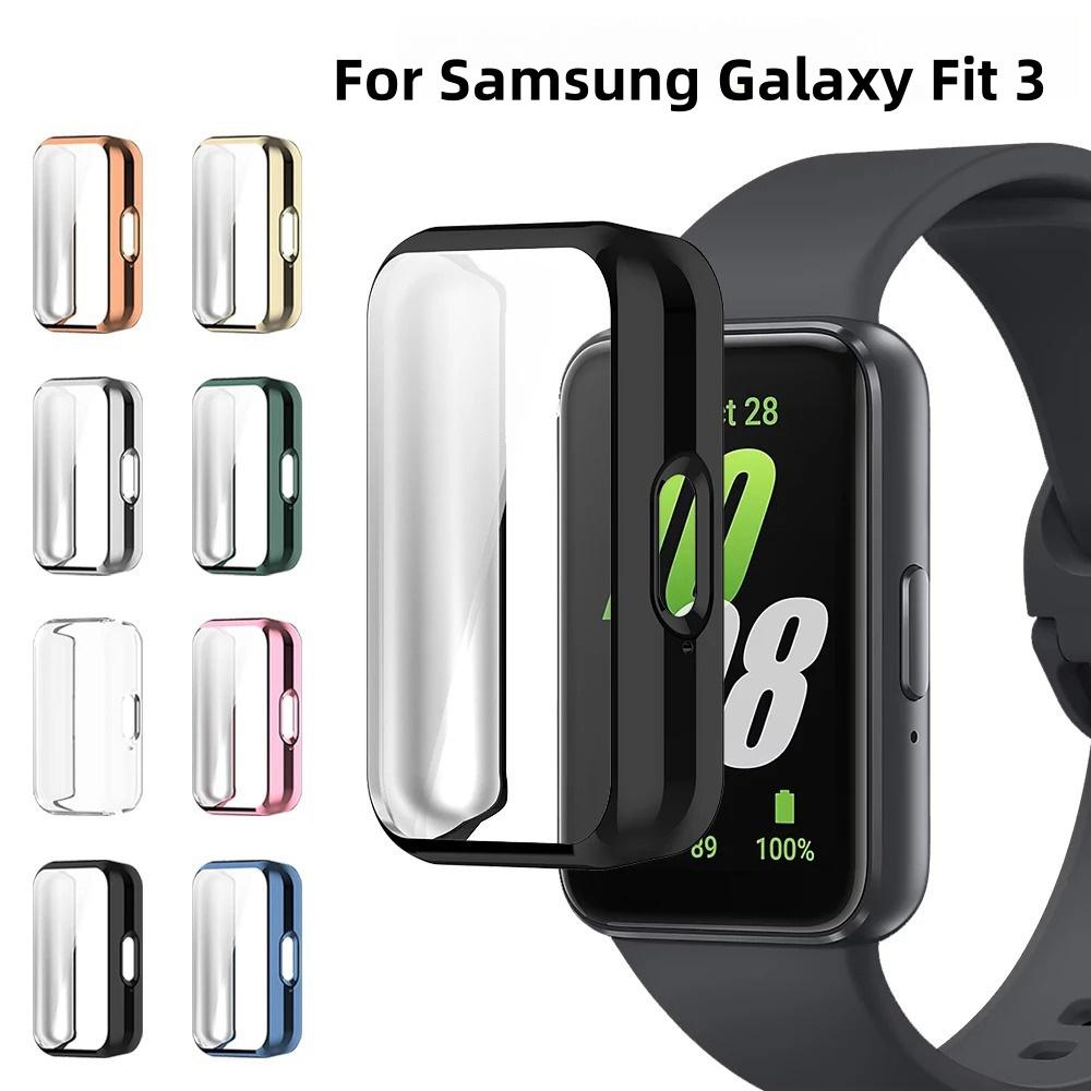 Vollständige Schutzhülle für Samsung Galaxy Watch Fit 3 Weiche TPU Beschichtete Stoßstange Rundum Uhrenschutzschale Abdeckungen