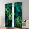 Set Of 2 Contemporary Plane Printing Curtains Jungle Canopy Versatile Polyester Fabric Without Rod Room Decor Ldeal Bedroom Curtain Perfect For Master