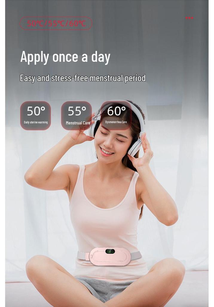 Electric Uterine Warmer & Massager Belt for Menstrual Relief with Vibration Heating, Lumbar Support, and Home Use.