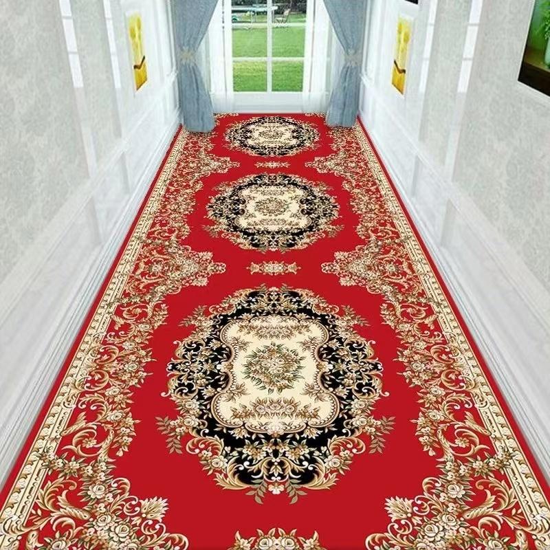 

Винтажный персидский коврик-дорожка с цветочным узором - Моющийся, богемный коврик со сложным синим, золотым и бежевым дизайном для спальни, кухни, прихожей 80*100CM