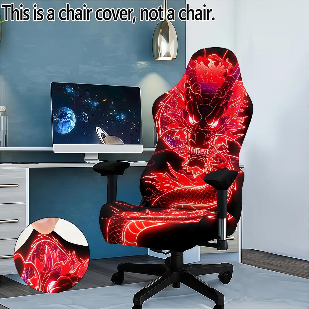 Fashion Print Gaming Seat Cover Backrest Cover Anti Dirty Protector Stretch Sports Computer Chair Cover Office Home Decoration