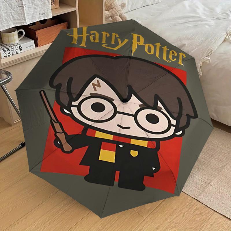 1PC Harry Potter Wizard Umbrella-8-Rib Reinforced, Automatic Open, Lightweight & Durable, Cute Fashion Accessory for Outdoor, D2688
