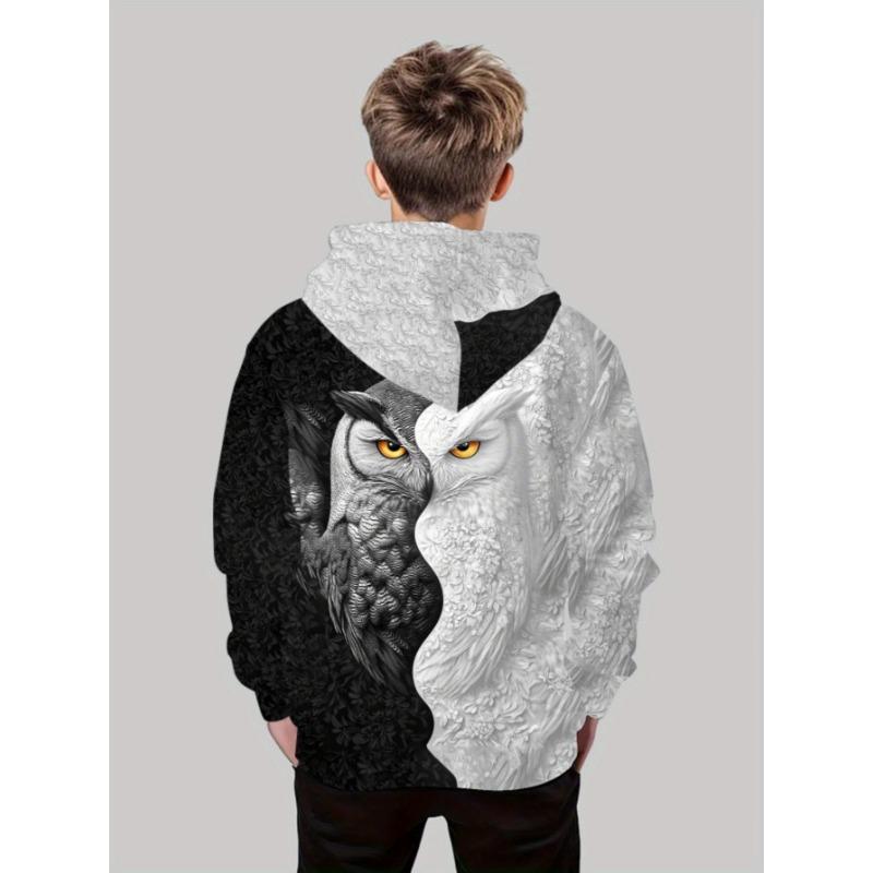 

Вінтажні Толстовки з 3D-принтом Тварини Сови для Чоловіків Модні Толстовки з Капюшоном Сови Птахи Світшоти Худі Пуловери Хараджуку Спортивний Костюм Чоловічий Одяг 6XL