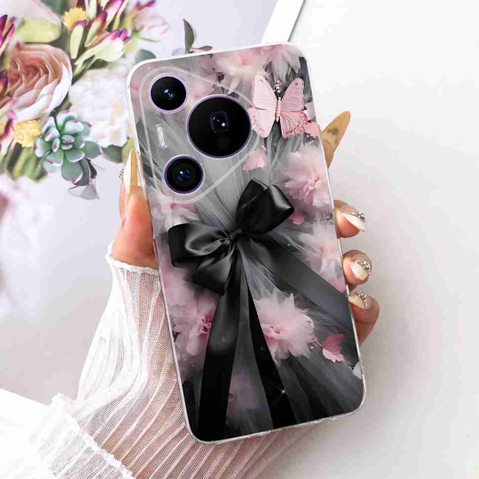 For Huawei Pura 70 Pro HBN-LX9 Case Luxurious Pattern Butterfly TPU Back Cover For Pura 70Pro+ 70 Pro Plus HBN-AL10 Phone Shell