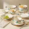 Ink-Colored Chinese Style Ceramic Dinnerware Set