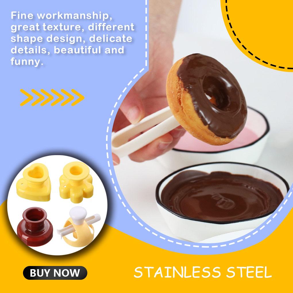 Donut Embossing Mold Non-Stick Household Cake Decorating Tools Waffle Multi-functional DIY Pressing Die Bakeware Accessories