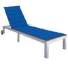 Day and Night - Day and Night Lounger with Cushion Solid Acacia Wood and Galvanized Steel
