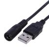 USB to DC5V Power Cable Cord, USB Male to 5.5x2.1mm Female DC5V Power Supply Plug Barrel Connector Charge Line