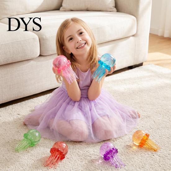 Hand Exercise Ball TPR Stress Relief Toy Set, Slow-Rising Jellyfish, Ice Cream, Bunny Slow Squeeze Rising Toys, Odorless Sensory Fidget for