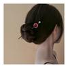 Simple Resin Hair Stick with Candy-like Ball - Elegant Hair Accessory for Kimono, Yukata, and Formal Occasions (Deep Scarlet)