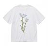 Women's Comfortable Breathable Classic T-ShirtMinimalist Blue Floral Tee