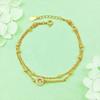 S925 Sterling Silver Double-Layer Stacked Round Ring Bracelet, Exquisite Light Luxury Design, High-End Jewelry for Women