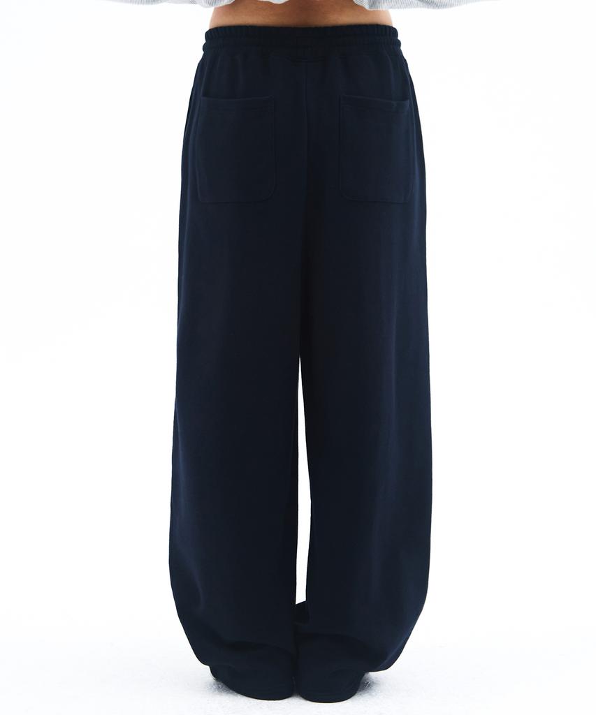 AMES-WORLDWIDE Basic Small Logo Sweat Pants Navy