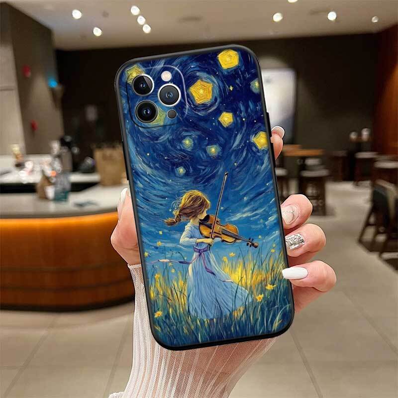 Starry Night Van Gogh Phone Case for Redmi Note 12 12S 12C 13 13C 13R 14 14S 14R 14C 11A 13X A3 A3X A4 A5 Pro Max Plus