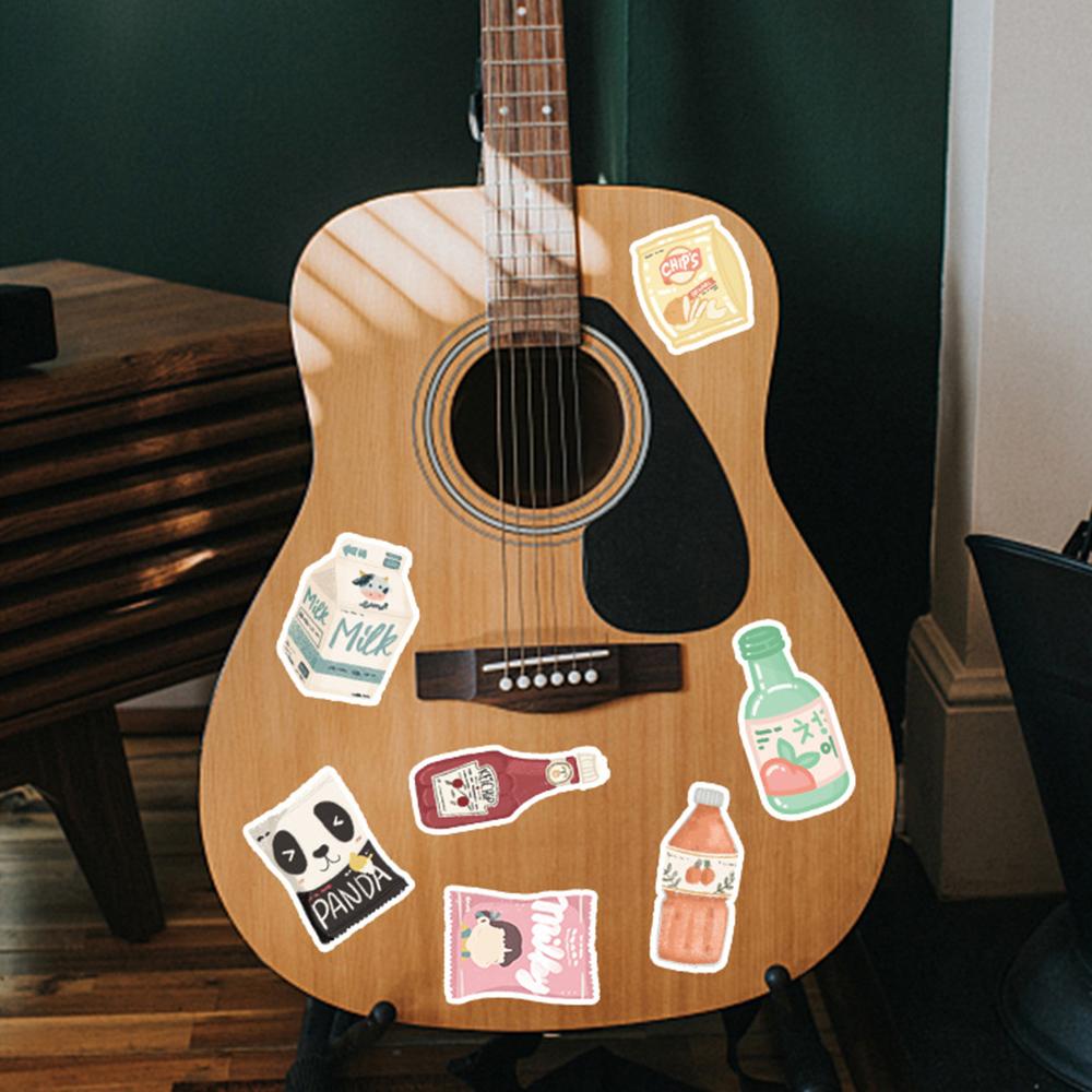 10/30/50pcs Kawaii Cartoon Snack Packaging Stickers Cute Creative Graffiti Decals Luggage Notebook Phone Guitar Sticker Toy Gift