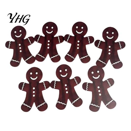 Layered Wooden Christmas Landscape 7Pcs Silhouette Lights with Warm Backlight, LED Reindeer 3D for Home Santa Sleigh Wall Decoration, Seasonal