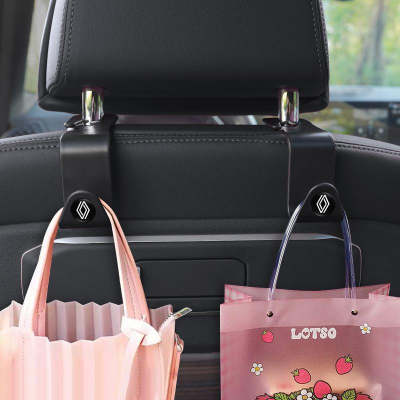 2Pcs Portable Car Seat Back Hooks Accessories For Renault Megane 2 3 4 Twingo Clio Talisman Captur Kwid Scenic GT Duster Koleo XX2