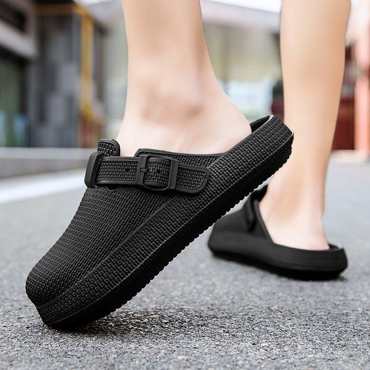 Fashion New 2024 Summer Men Sandals Light EVA Men's Casual Shoes Fashion Buckle Home Garden Outdoor Male Beach Flat Slippers Big Size 45