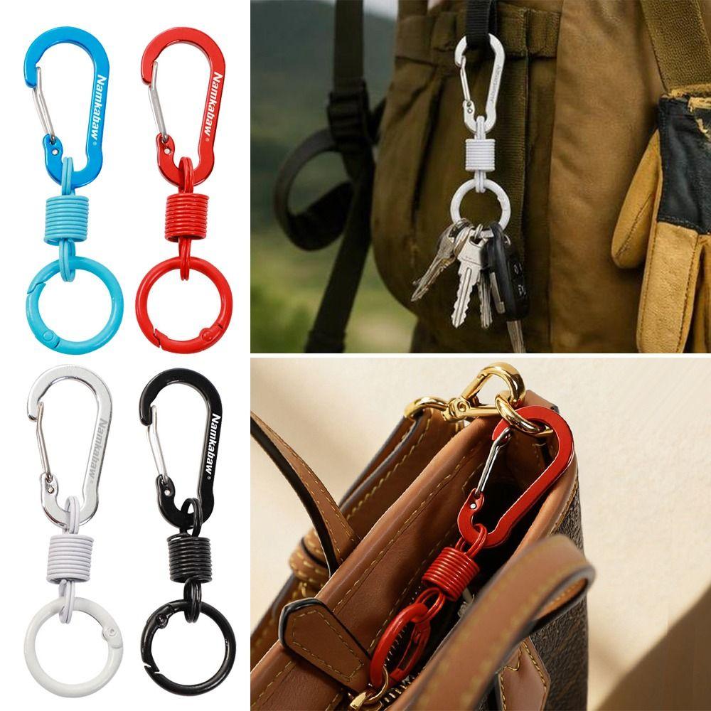 5pcs with Multi-color Spring Hook Key Ring Holder Carabiner  For DIY Jewelry Accessories