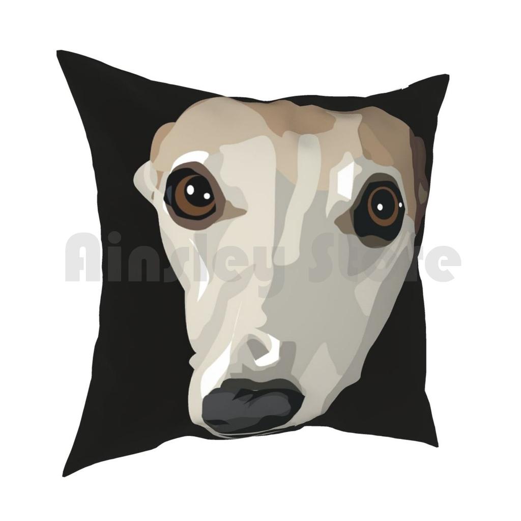 Fawn Whippet Pillow Case Printed Home Soft DIY Pillow Cover Whippet Hound Greyhound Milgi
