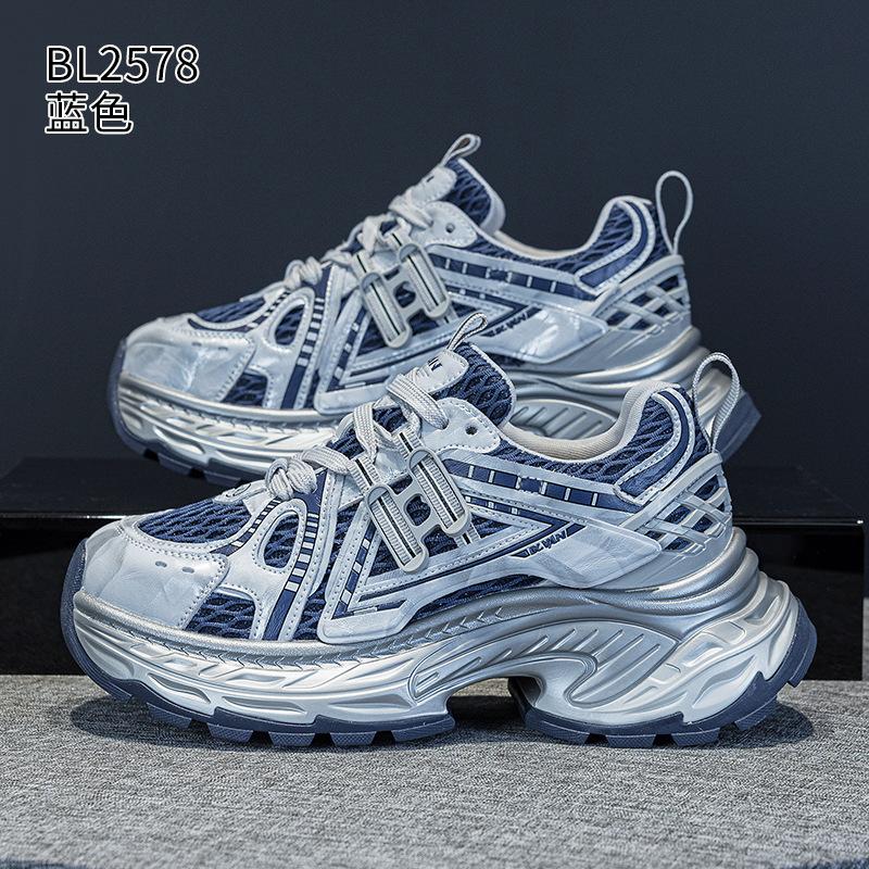 Dad shoes new autumn high-value thick-soled small casual sports shoes 35 синий