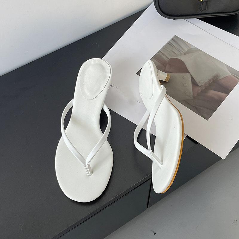 

Fashion Spring Summer Beach Female Flip flops Women Heel Slippers Shoes Fashion Round Toe Ladies Heeled Slippers Sandals Slides Big Size 35 бежевый