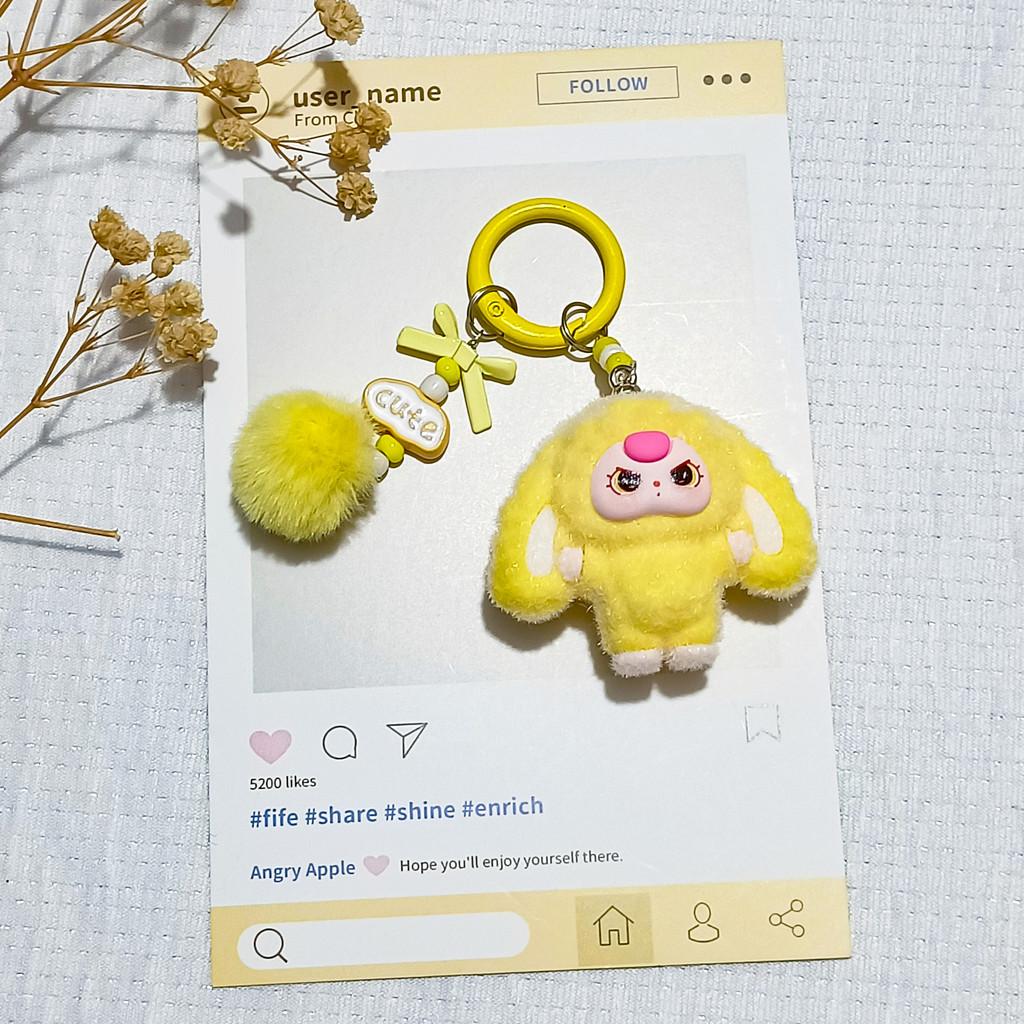 Cartoon Keychain With Plush Felt Material For Kids School Bag Decor