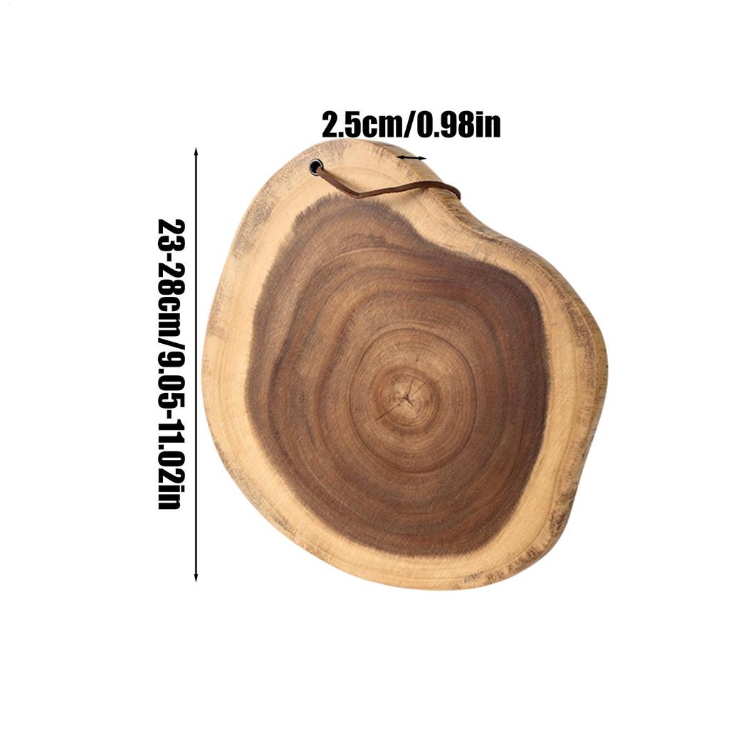 Wooden Cutting Board Irregular Shape Tray 0.98in Thickness Double-Sided Wooden Chopping Board Dishwasher Safe for Fruit