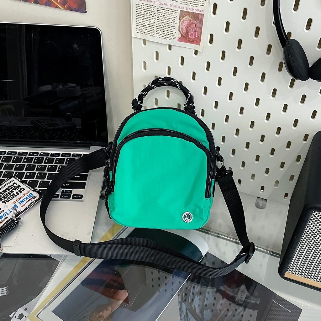 Crossbody bag new lightweight waterproof nylon shoulder bag male and female student bag handbag mobile phone small satchel