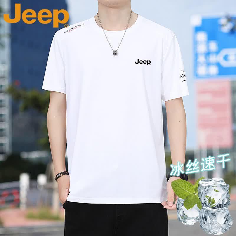 

JEEP Men s Summer Ice Silk Quick-Dry Sport T-Shirt L