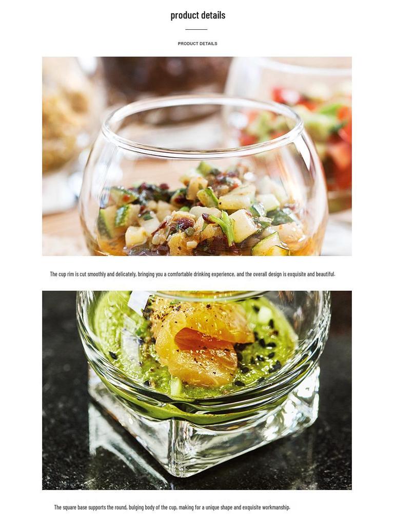 Clara Creative Glass Dessert Cup - Lead-Free Pudding, Yogurt, Ice Cream, Waffle & More