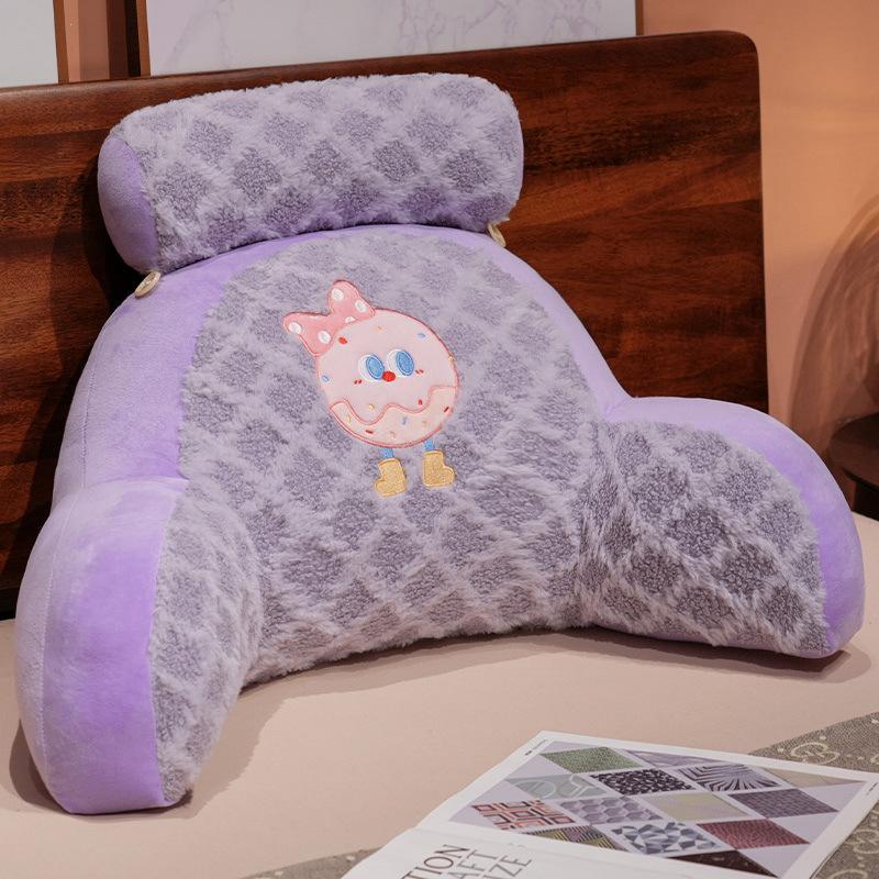 

Cartoon Plush Waist Support Bedhead Cushion for Pregnant Women To Protect Their Waist Student Dormitory Bed Reading Lumbar Pillow Cushion 60x30cm
