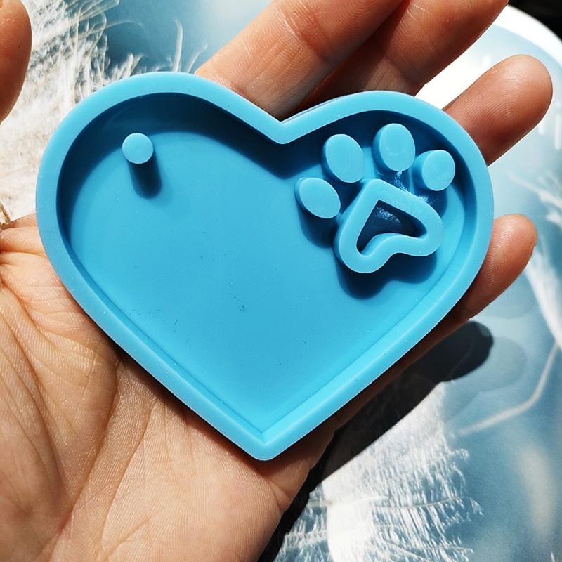 3 Pcs MOM DAD Love Charm Silicone Epoxy Resin Molds DIY Keychain Pendant Jewelry for Mother's Day Father's Day Craft